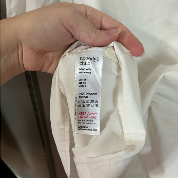 Nobody's Child White Emmy Blouse NWT - Picture 5 of 5